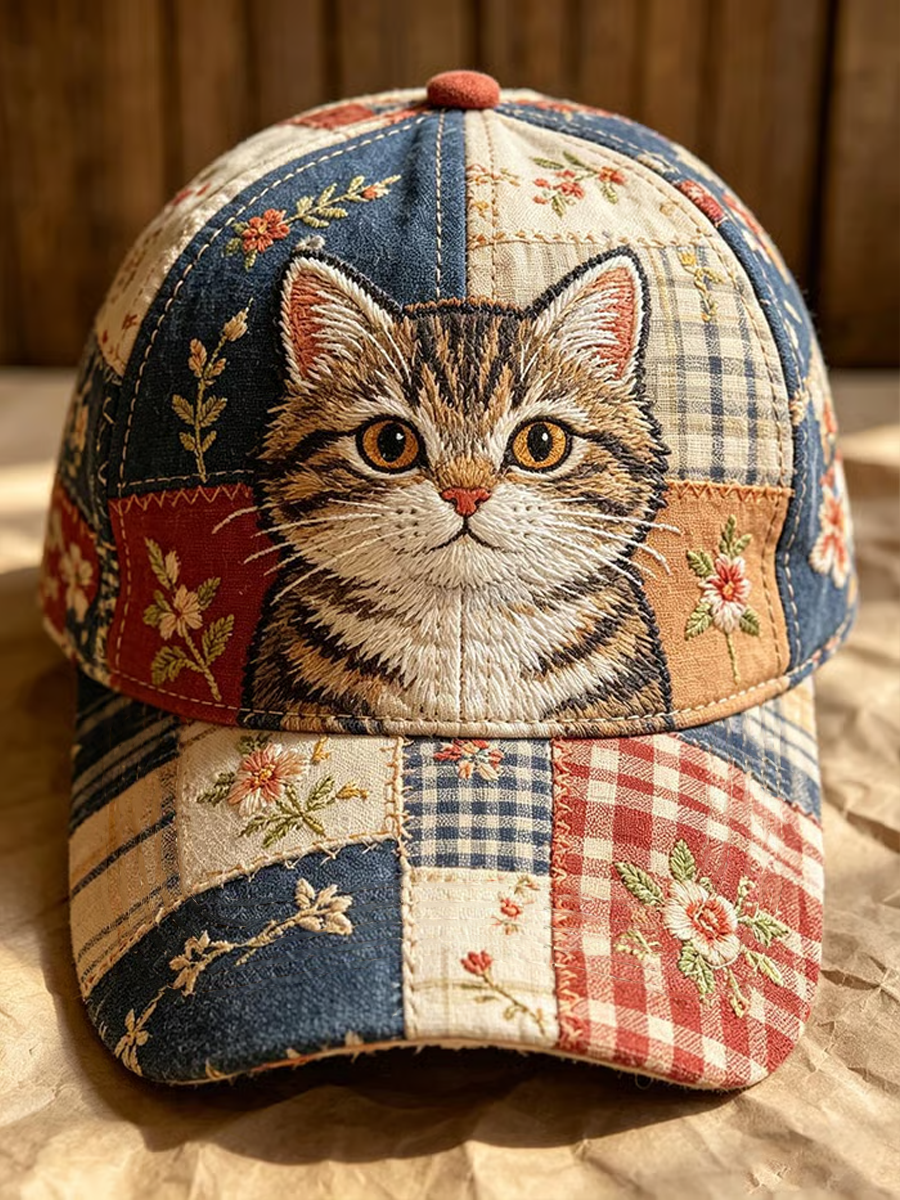 Unisex-Mütze mit niedlichem Katzenmuster
