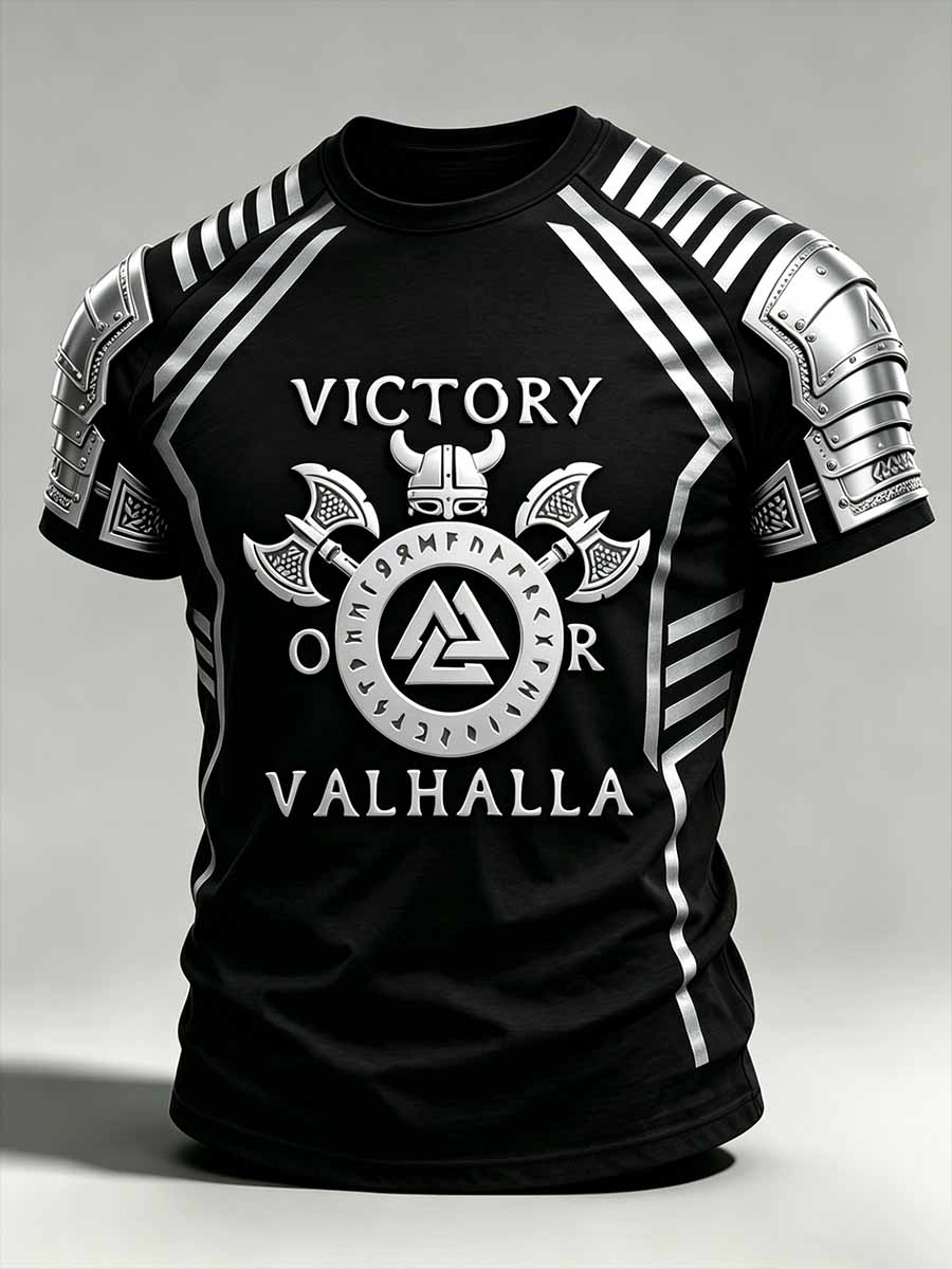 Herrenmode Val halla Viking Print T-Shirt
