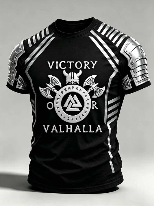 Herrenmode Val halla Viking Print T-Shirt