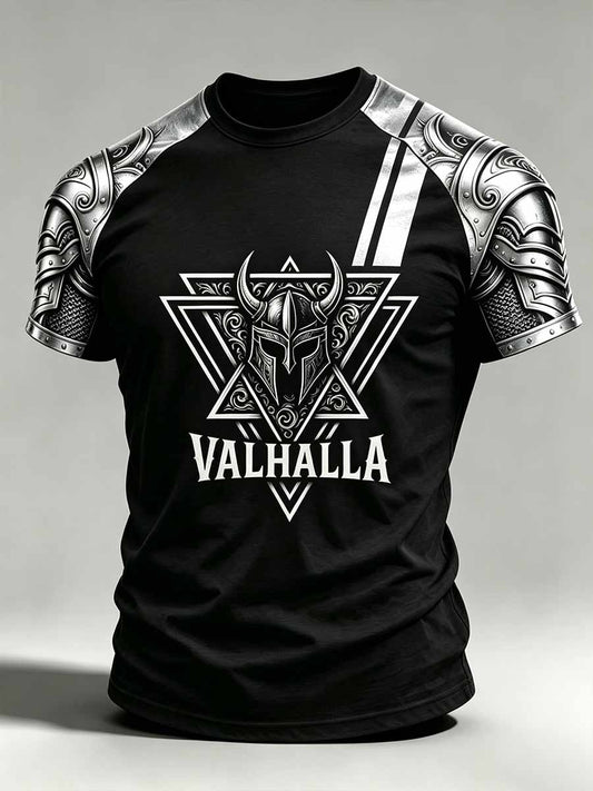 Herrenmode Valhalla T-Shirt mit Wikinger-Print
