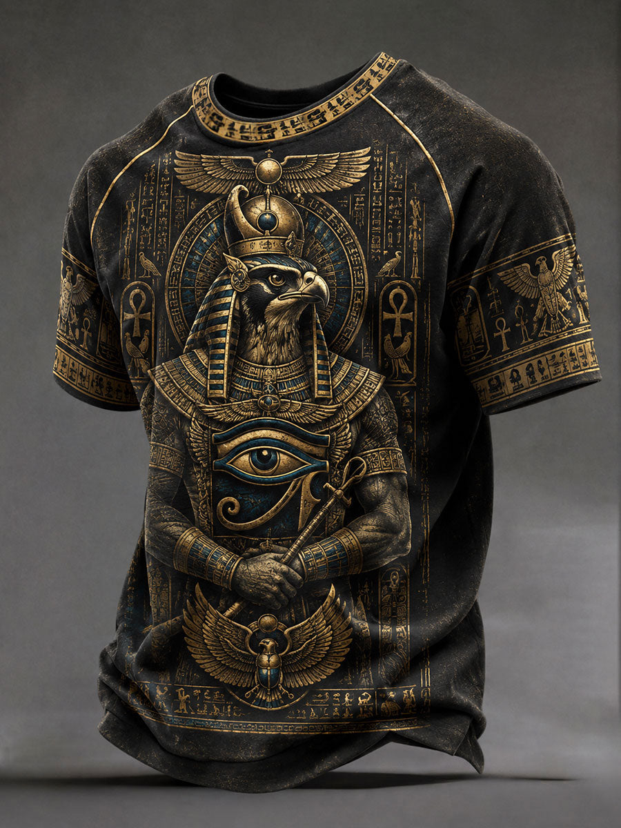 Herren-T-Shirts mit altägyptischem Horus-Design