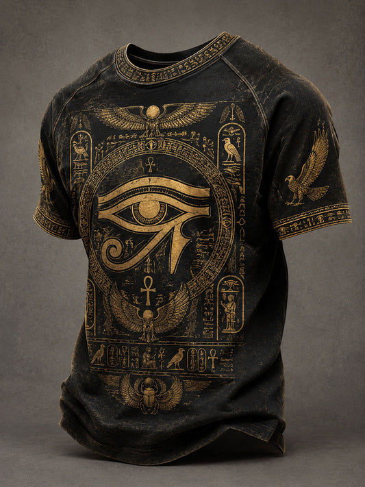 Männer alt ägyptisches Auge des Horus T-Shirts