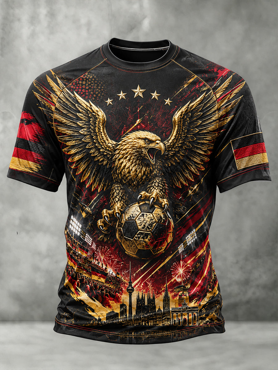 Herren-Fußballkurzarm-T-Shirt aus Deutschland
