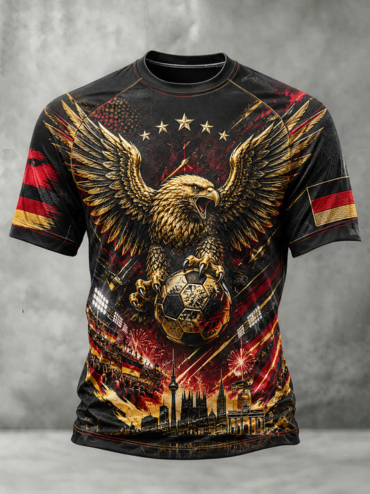 Herren-Fußballkurzarm-T-Shirt aus Deutschland