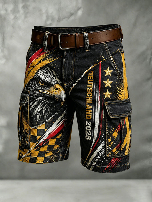 Herren-Fußballkunstdruck-Lässig-Shorts aus Deutschland