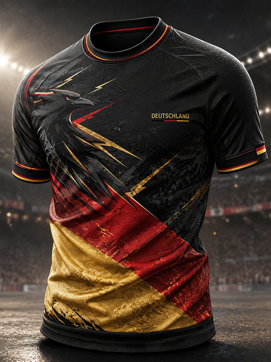 Herren-Fußballkurzarm-T-Shirt aus Deutschland