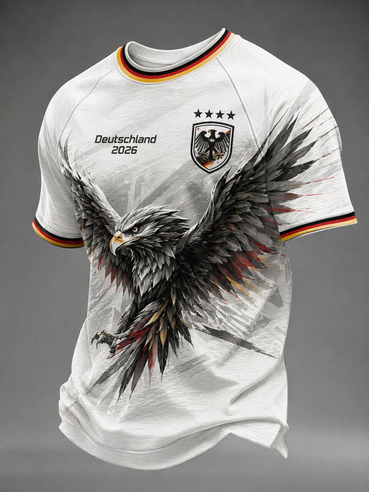 Herren-Fußball-T-Shirt mit Deutschland-Druck