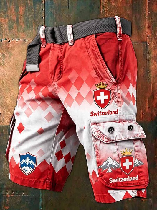 Herren-Arbeitshose mit Schweizer Muster