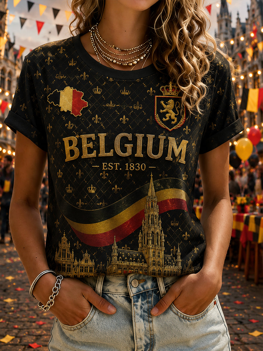 Kurzärmeliges T-Shirt zum Nationalfeiertag der Frauen