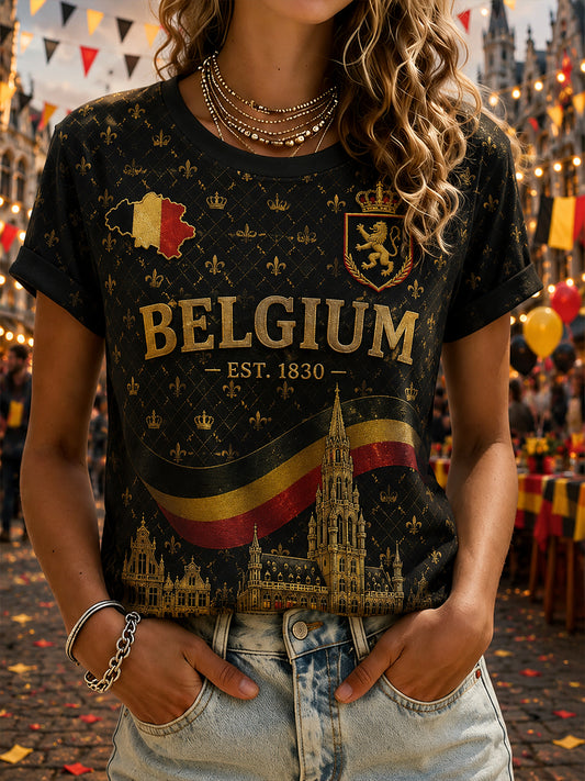 Kurzärmeliges T-Shirt zum Nationalfeiertag der Frauen