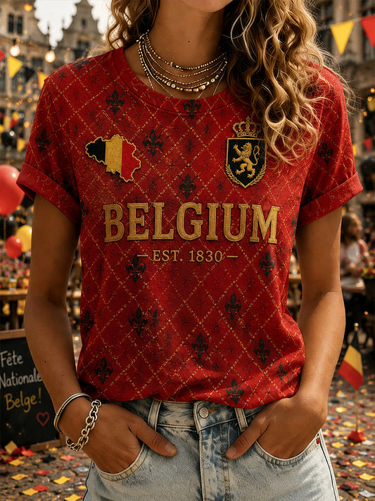 Kurzärmeliges T-Shirt zum Nationalfeiertag der Frauen