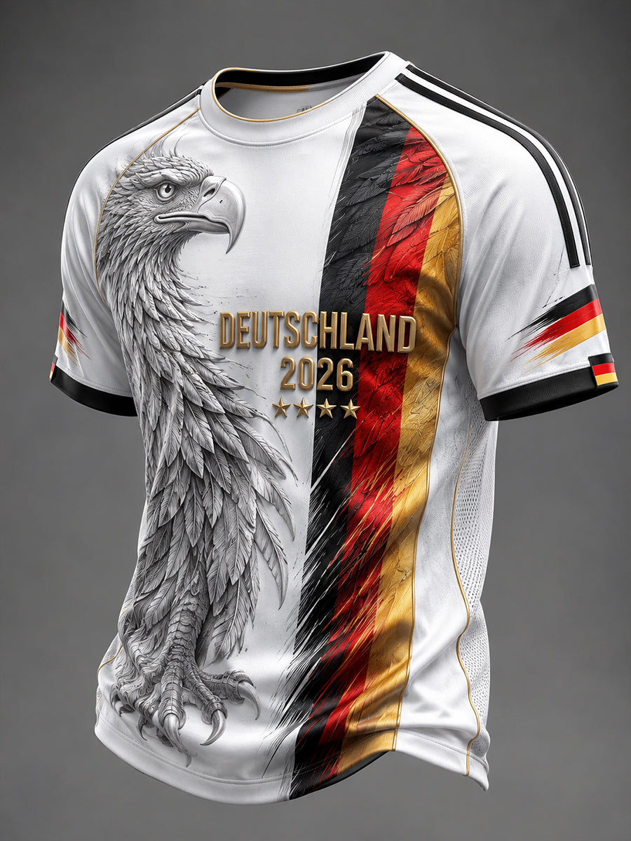 Herren-Fußballkurzarm-T-Shirt aus Deutschland
