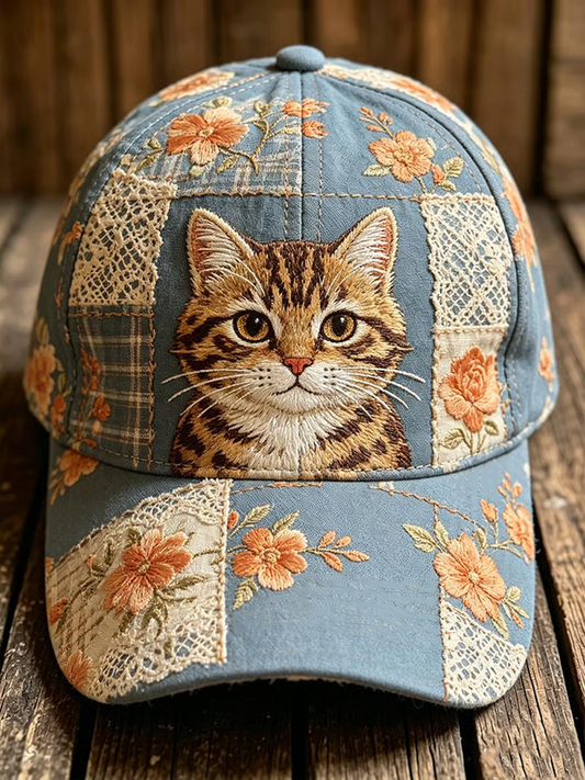 Unisex-Mütze mit niedlichem Katzenmuster