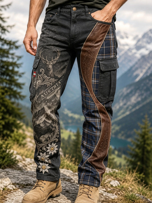 Herrenhose mit österreichischem Schneberg-Blumenmuster