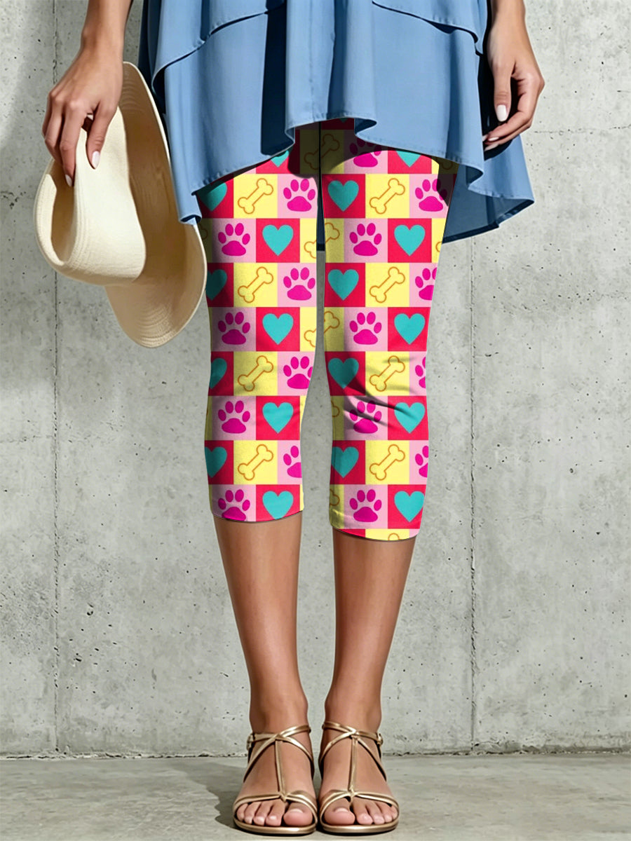 Damen-Leggings mit kunstvollem Tierdruck