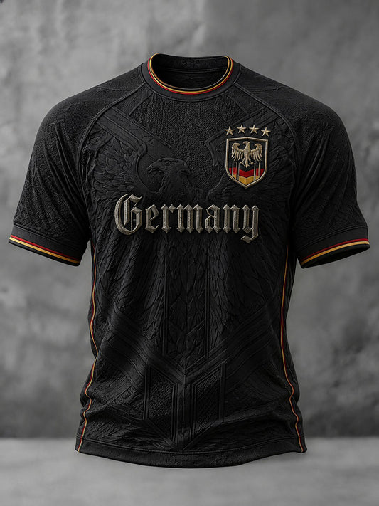 Herren-Fußball-T-Shirt mit Deutschland-Druck