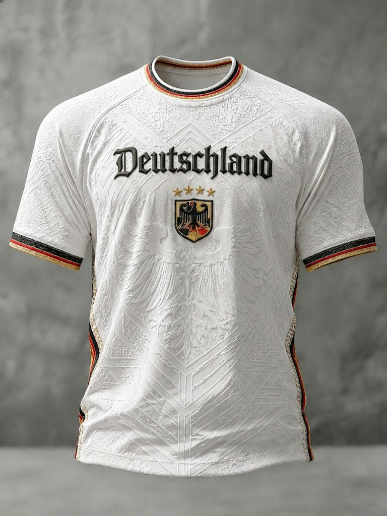 Herren-Fußball-T-Shirt mit Deutschland-Druck