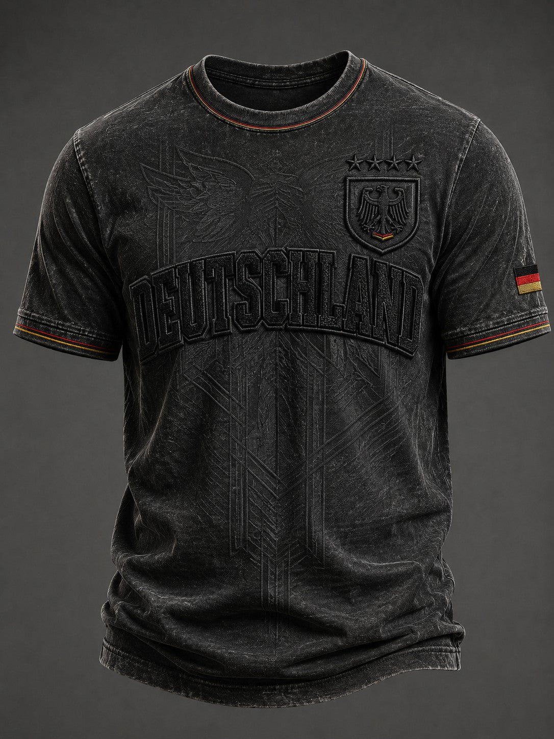 Herren-Fußball-T-Shirt mit Deutschland-Druck
