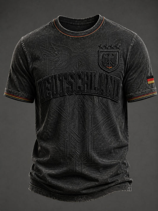 Herren-Fußball-T-Shirt mit Deutschland-Druck
