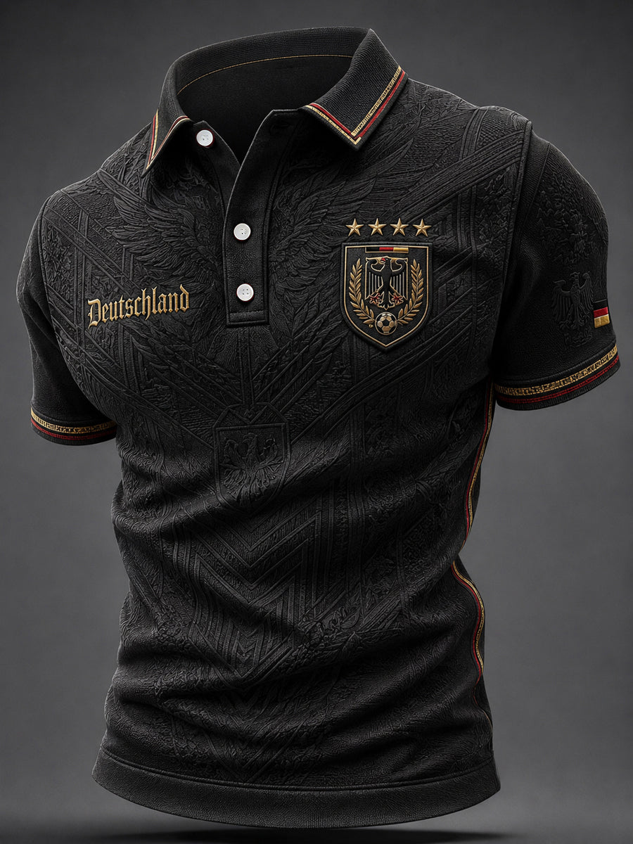 Herren-Deutschland-Fußballfan-Print-Lässiges Oberteil