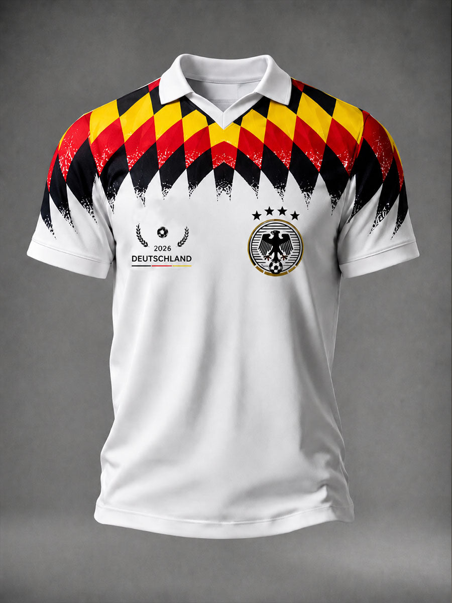 Herren-Fußball-V-Neck-T-Shirt aus Deutschland