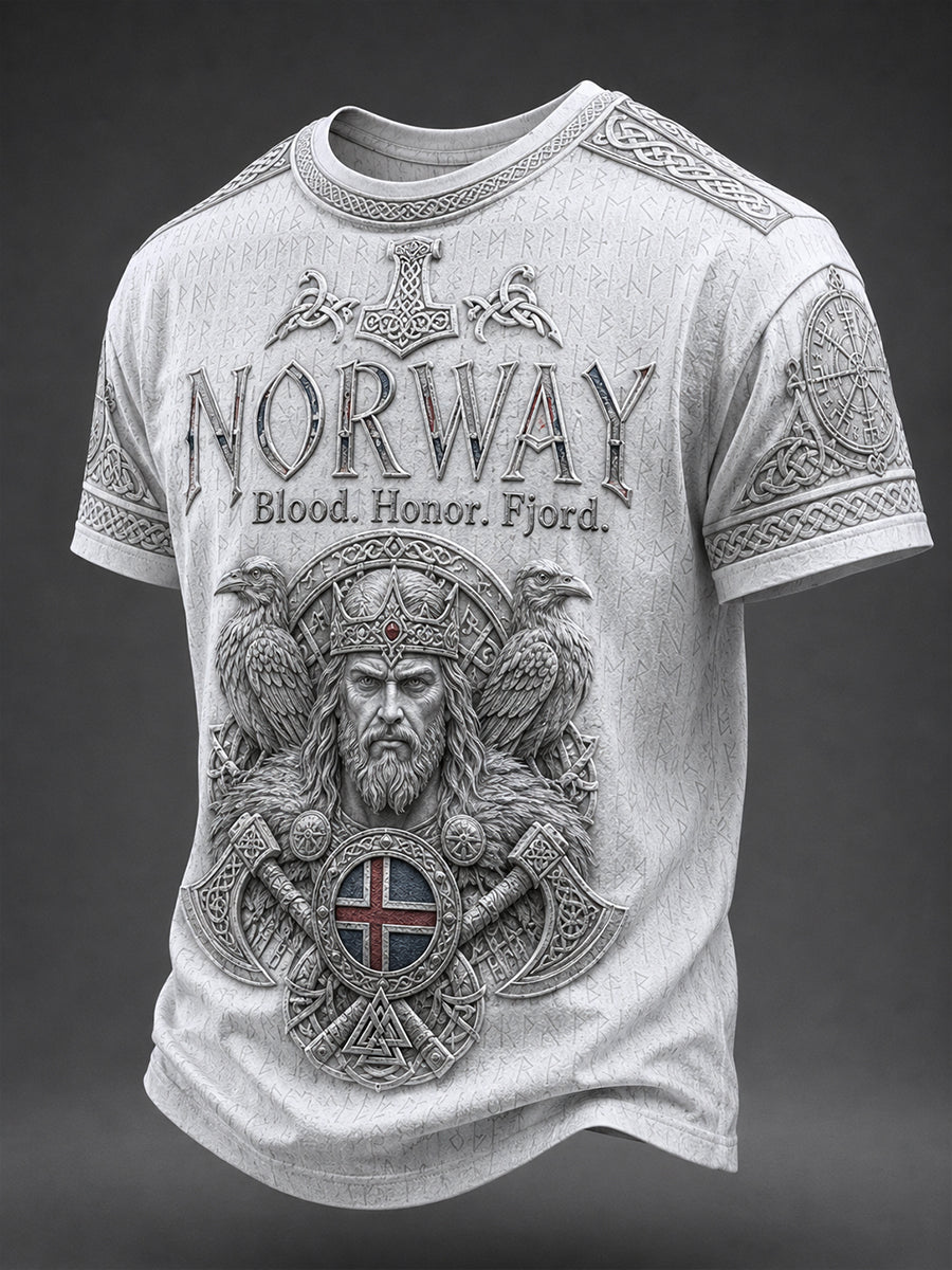 Retro nordisches nordisches Viking skandi navis ches Kunstdruck-T-Shirt