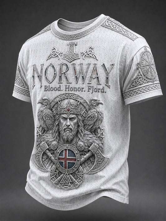 Retro nordisches nordisches Viking skandi navis ches Kunstdruck-T-Shirt