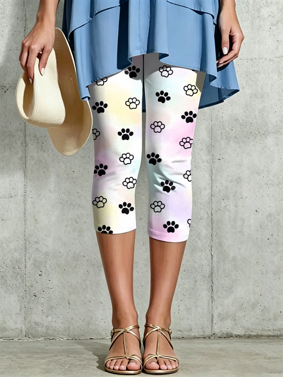 Damen-Leggings mit kunstvollem Tierdruck