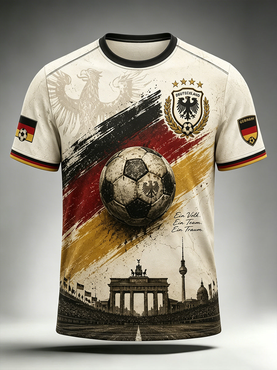 Herren-Fußballkurzarmshirt aus Deutschland