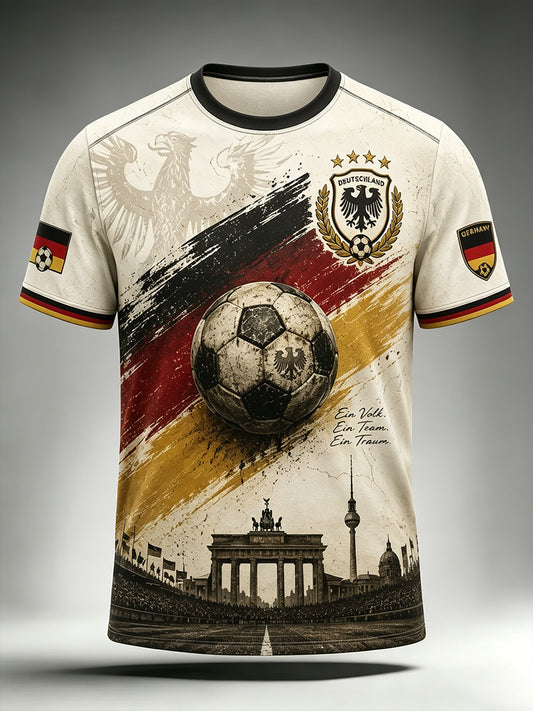 Herren-Fußballkurzarmshirt aus Deutschland