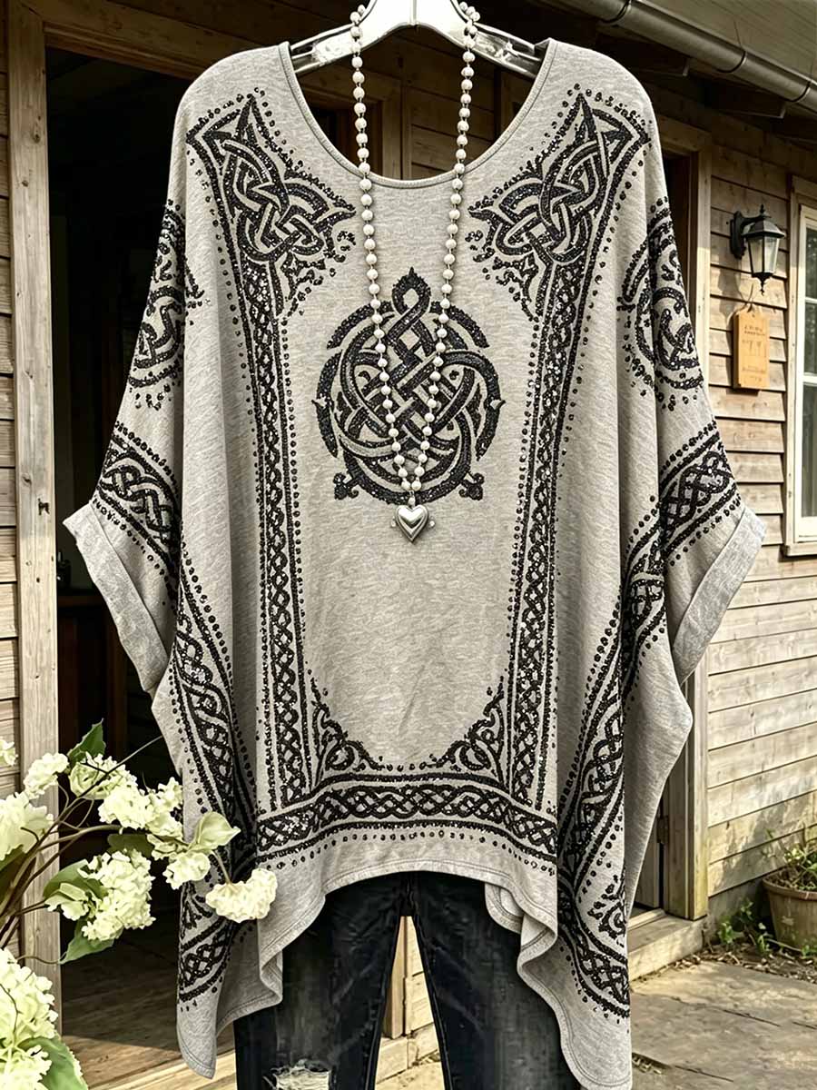 Damen-T-Shirt mit keltischem Knotenmuster im Wikingerstil