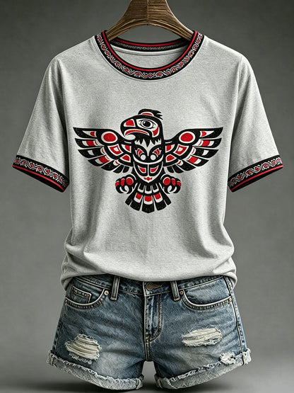 Frauen-Ureinwohner-Kunstdruck-lässiges T-Shirt