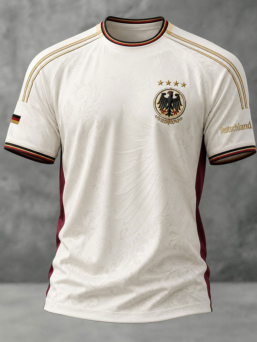 Herren-Fußball-T-Shirt mit Deutschland-Druck