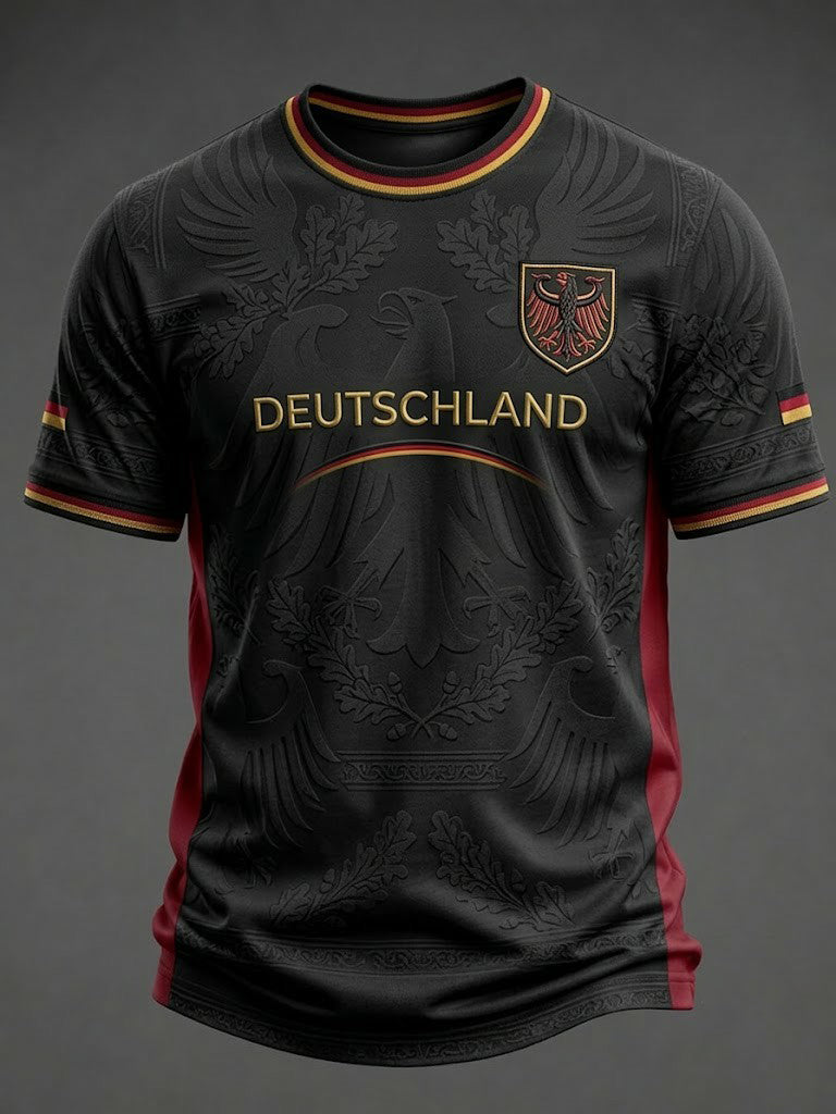 Herren-Fußball-T-Shirt mit Deutschland-Druck