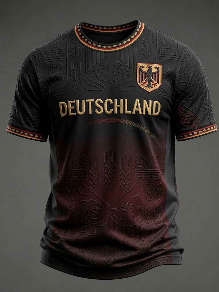 Herren-Fußball-T-Shirt mit Deutschland-Druck