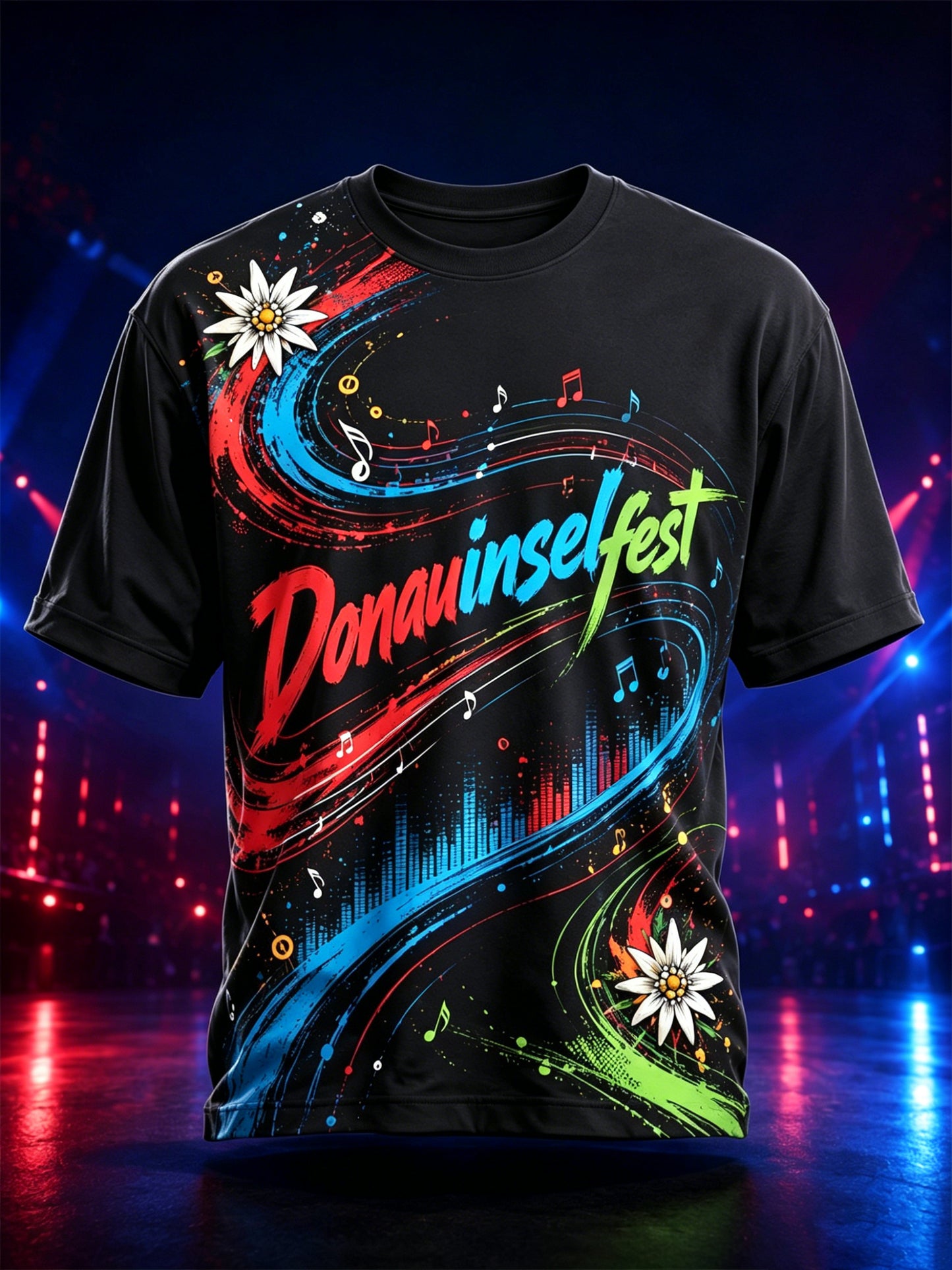 Herren-Kunstdruck-T-Shirt zum Donauinselfest