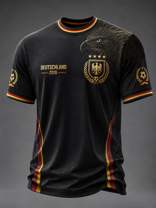 Herren-Deutschland-Fußballfan-T-Shirt mit Grafikdruck
