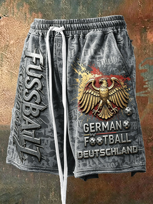 Herren-Shorts mit Kunstprint und lässigem Tunnelzug