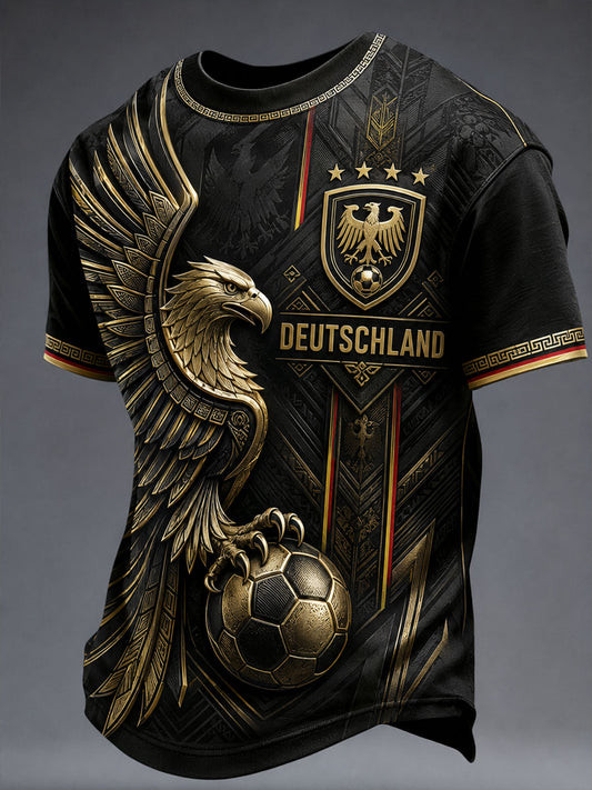 Herren-Fußball-T-Shirt aus Deutschland mit kurzen Ärmeln