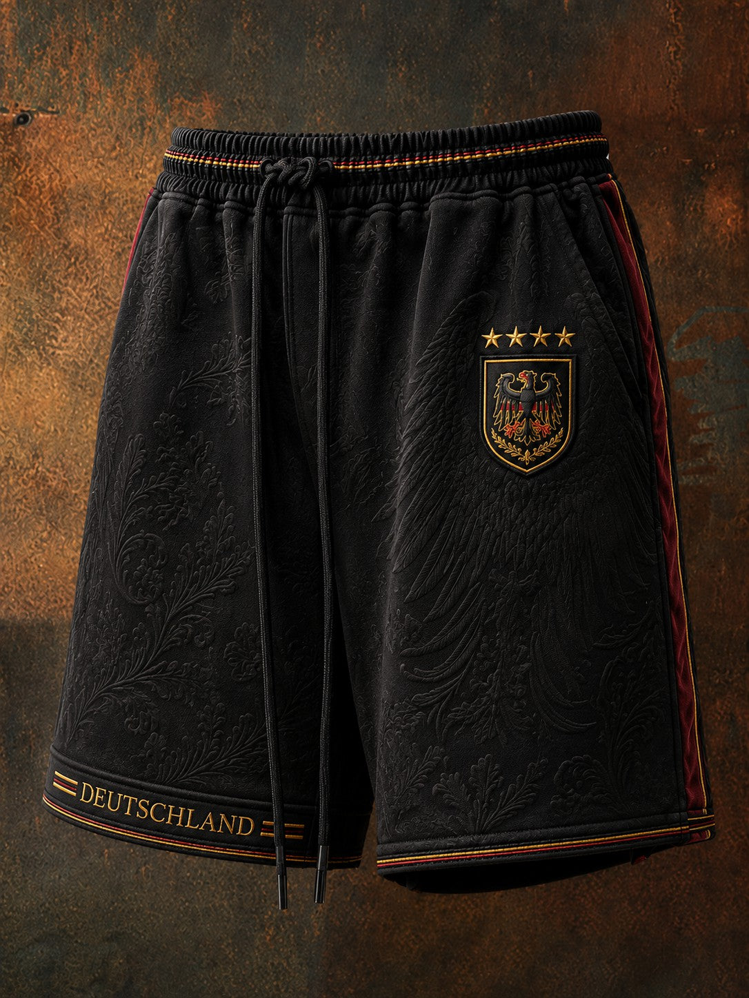 Herren-Fußball-Shorts mit Deutschland-Druck