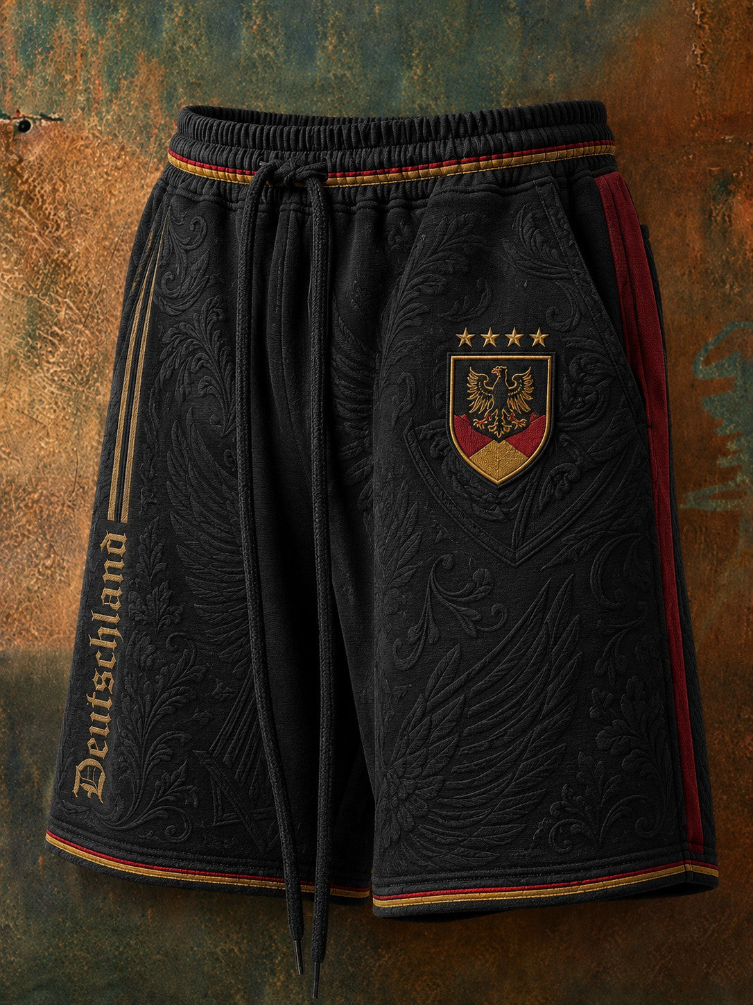 Herren-Fußball-Shorts mit Deutschland-Druck