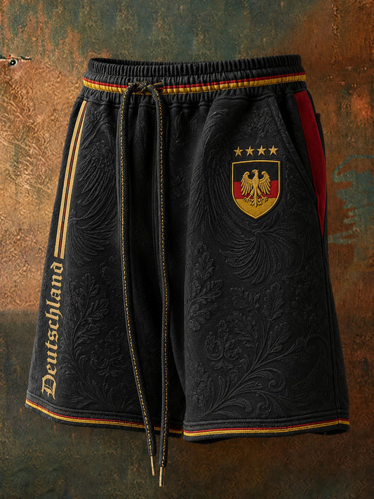 Herren-Fußball-Shorts mit Deutschland-Druck