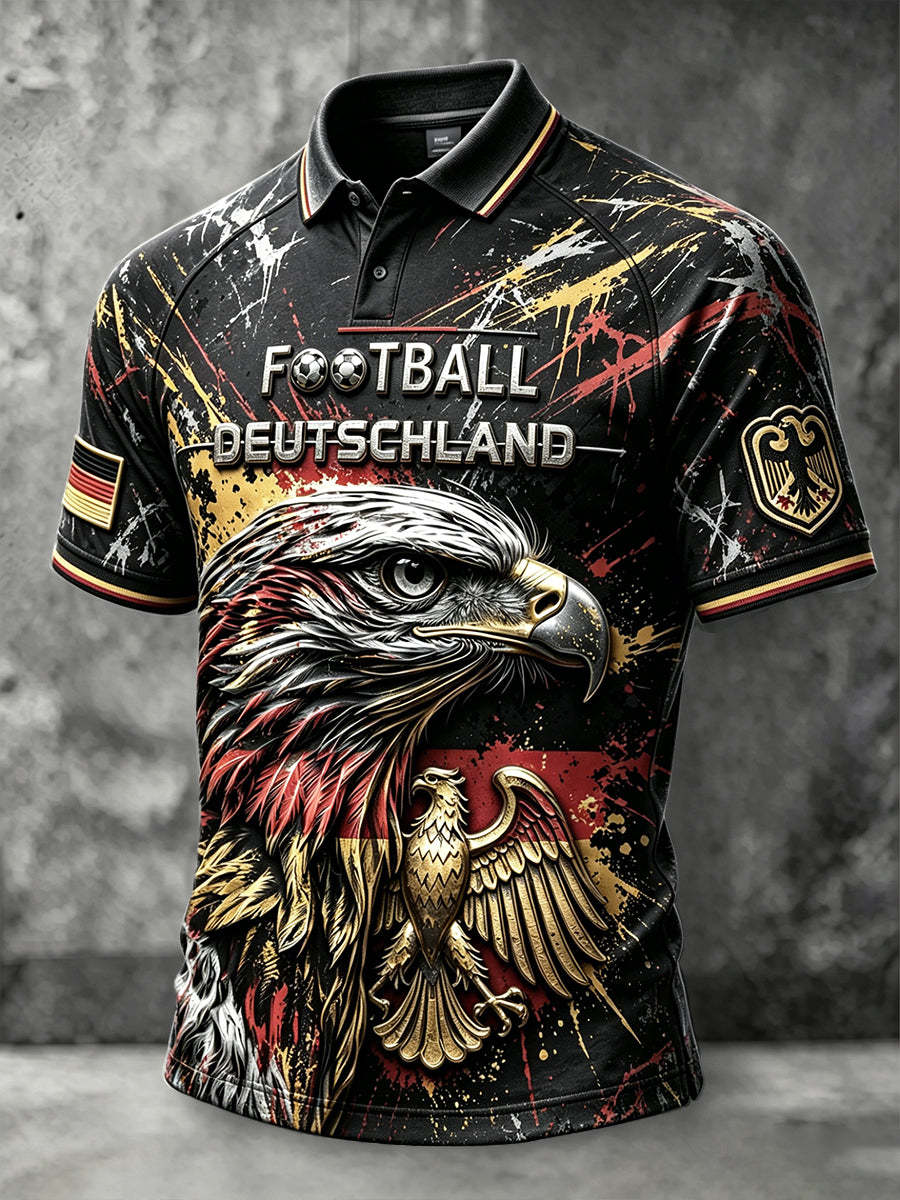 Herren-Polos hirt mit Retro-Print