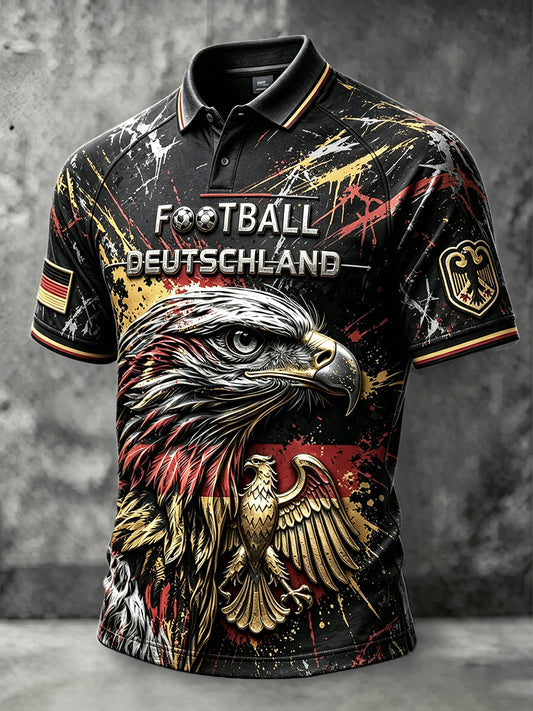 Herren-Polos hirt mit Retro-Print