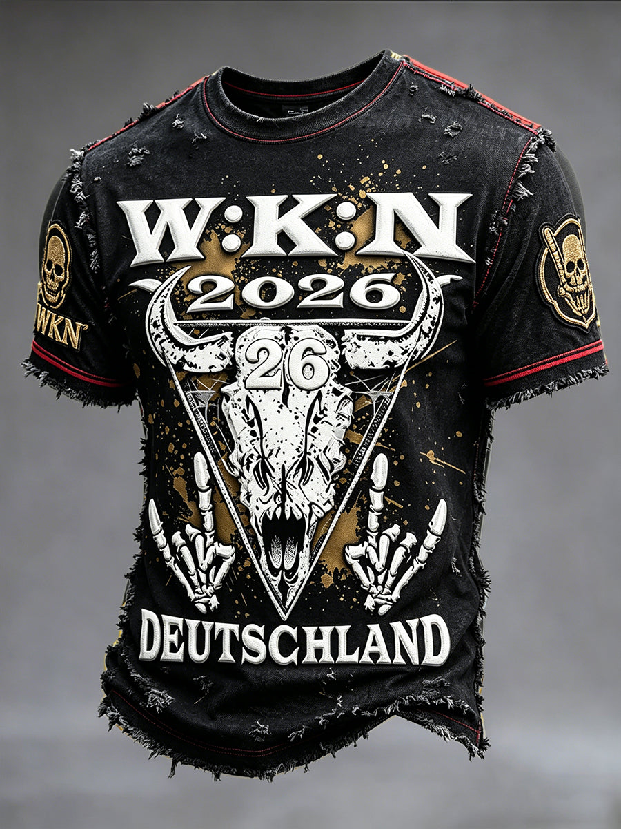Herren deutsches Wacken Metal Festival WKN Print Cooles T-Shirt