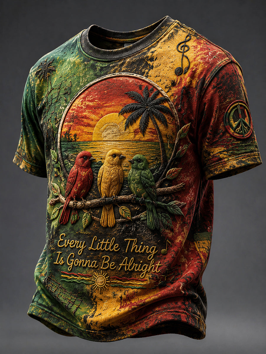 Klassisches Retro Reggae Kunst T-Shirt