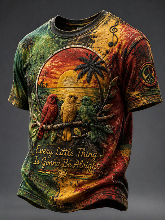 Klassisches Retro Reggae Kunst T-Shirt