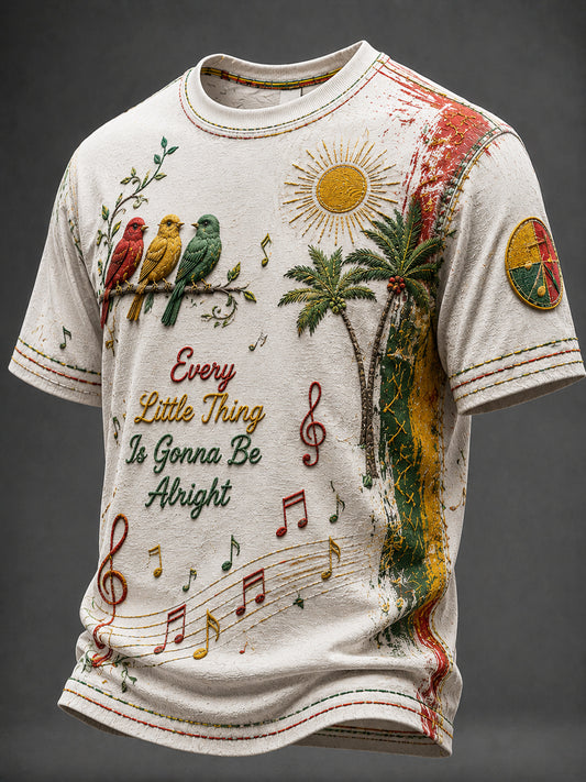 Retro Reggae Kunst lässig T-Shirt