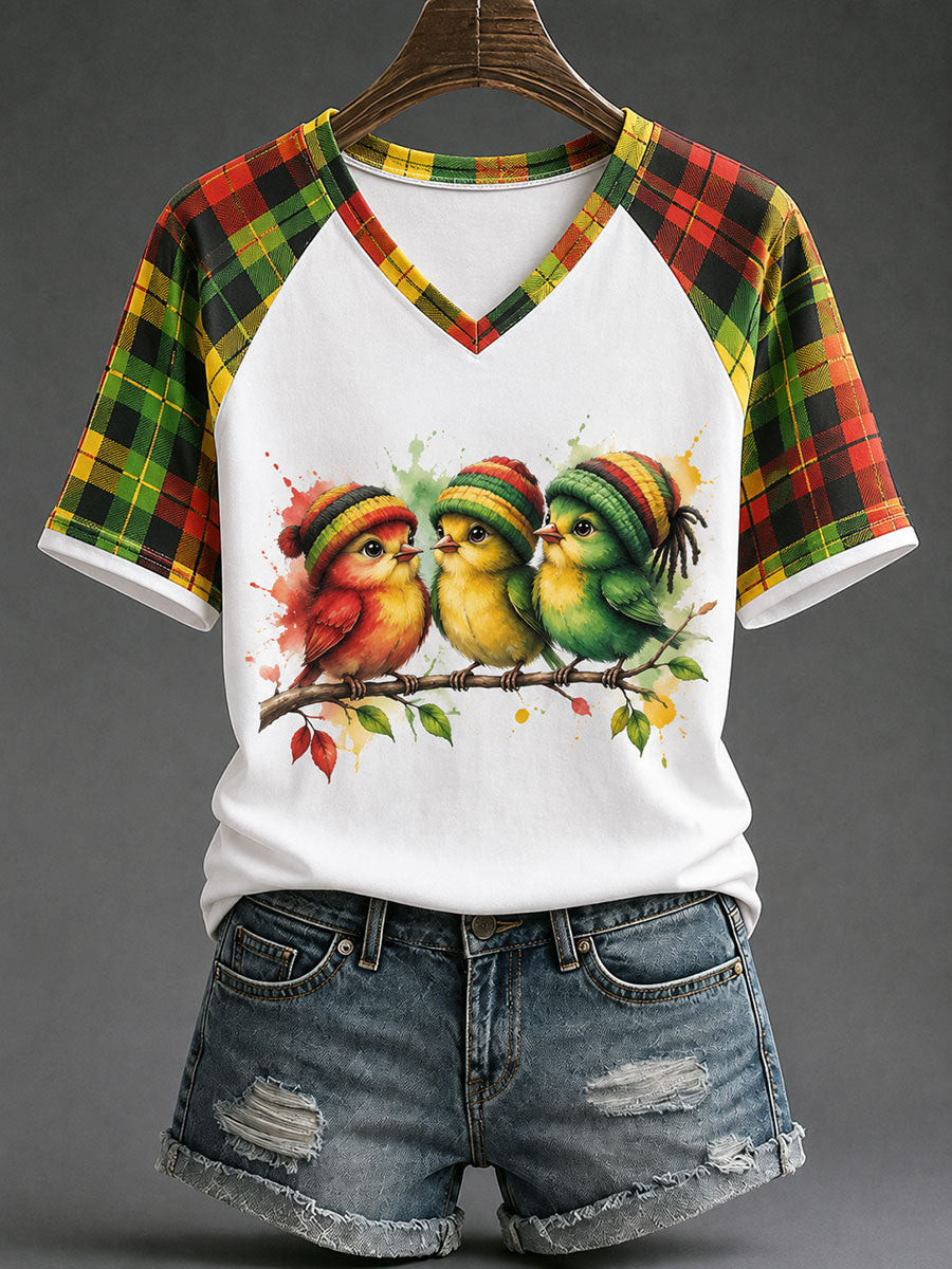 Damen‑Freizeit‑T‑Shirt mit Aufdruck „Every Little Thing Is Gonna Be Alright“