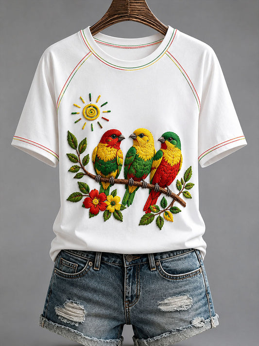 Damen‑Freizeit‑T‑Shirt mit Aufdruck „Every Little Thing Is Gonna Be Alright“
